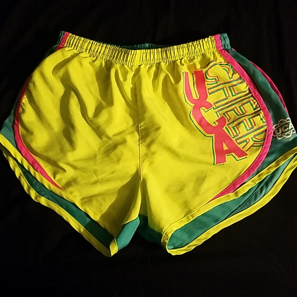Girls colorful cheer shorts